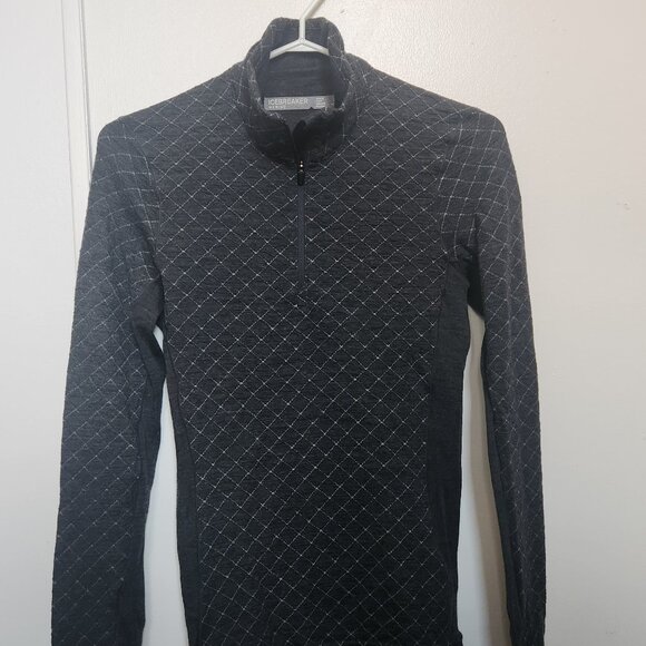 Icebreaker Merino Wool Affinity Thermo Half Zip - Grey - Picture 2 of 16